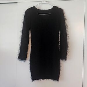 Black Fringe Dress or Short